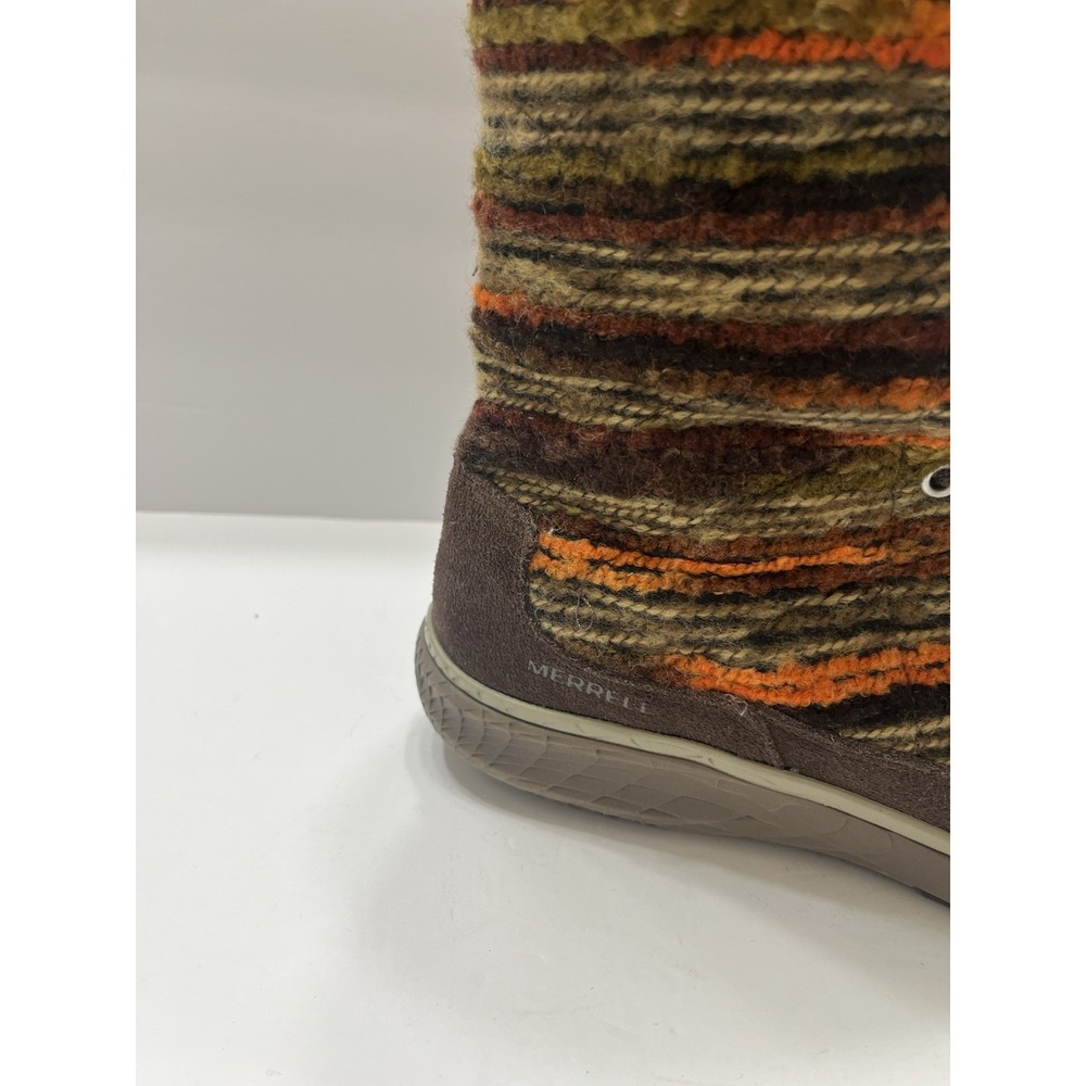 Merrell Women's Pechora Sky Boots Expressive Orange Faux Fur Lining Lace-Up 9 - Picture 2 of 13
